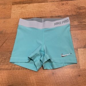 Nike Pro Tiffany Blue Training Shorts